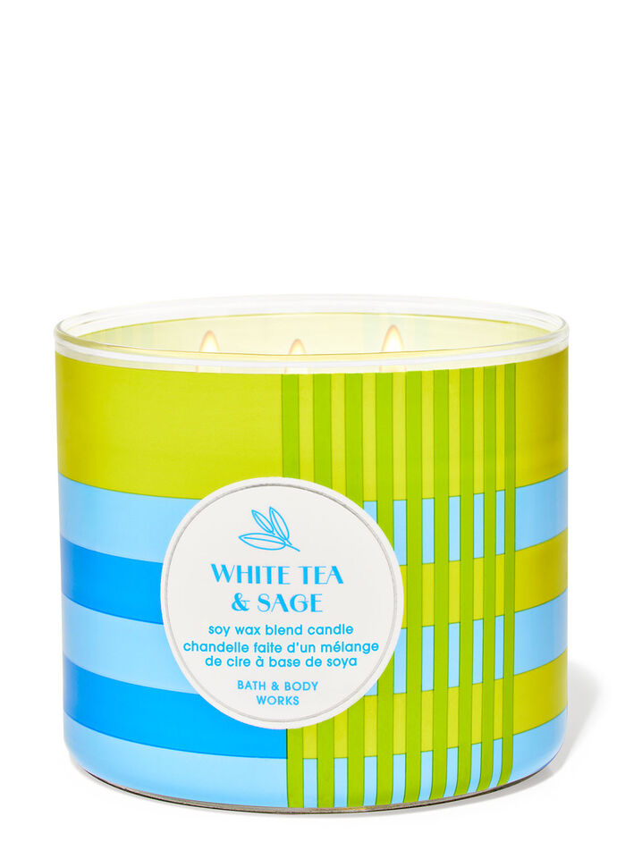 White Tea & Sage Home Fragrance/Candles/3-wick candles Bath & Body Works