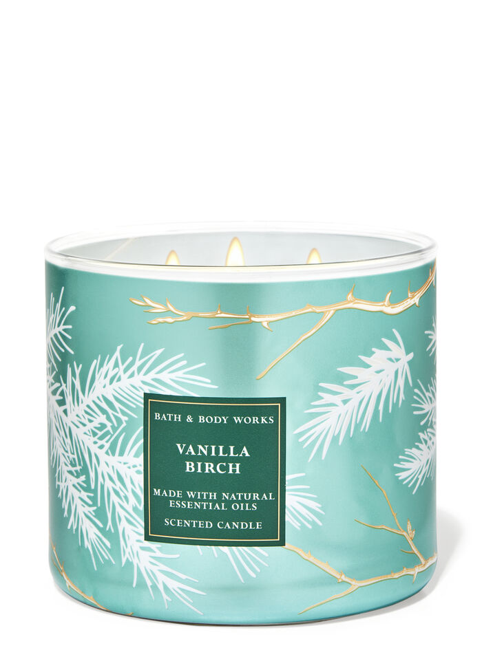 Vanilla Birch fragranza Candela a 3 stoppini