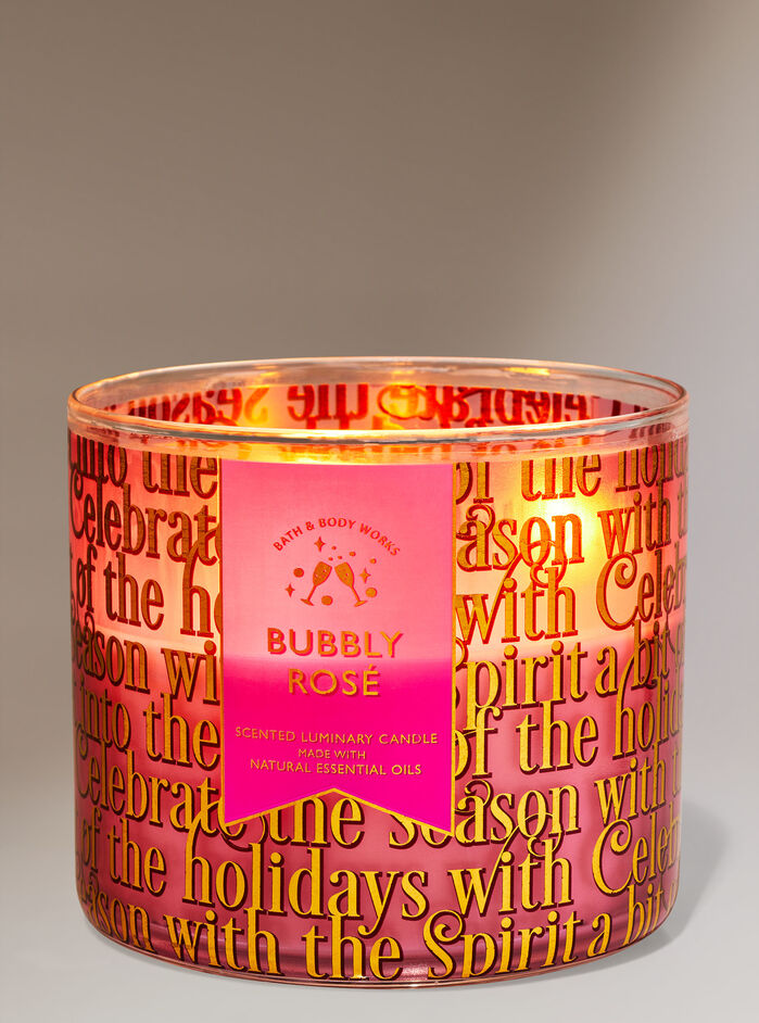Bubbly Ros&eacute; Home Fragrance/Candles/3-wick candles Bath & Body Works