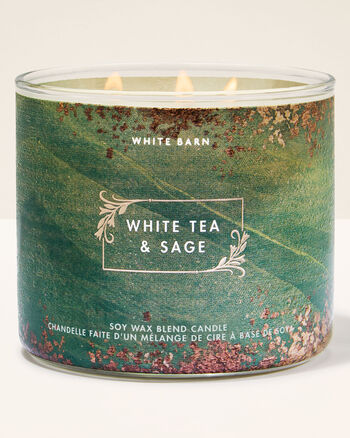 White Tea & Sage Home Fragrance/Candles/3-wick candles Bath & Body Works1