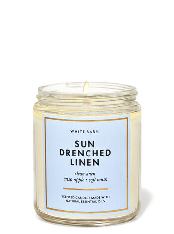Sun-Drenched Linen fragrance Single Wick Candle