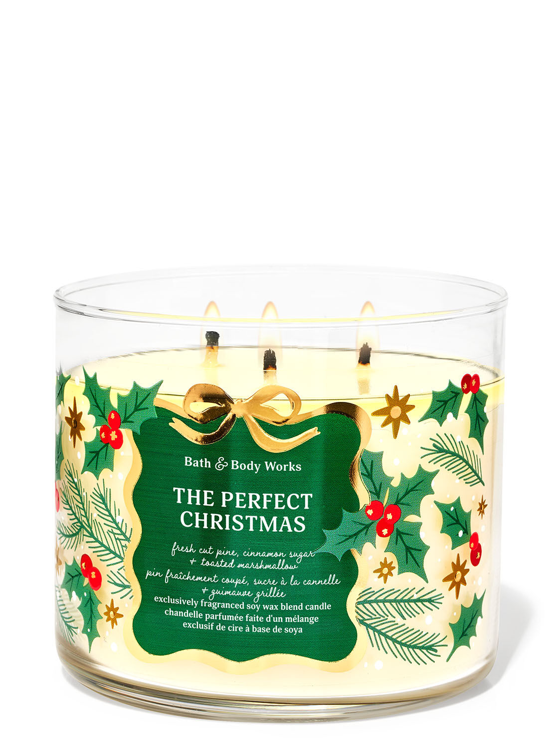 アロマグッズ Bath & Body Works THE PERFECT CHRISTMAS 3-Wick Candle The Perfect Christmas | Bath & Body Works Italy