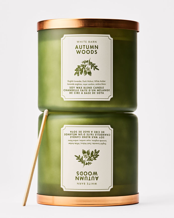 Autumn Woods CANDELE/Tutte le Candele/Candela a Tre Stoppini Bath & Body Works