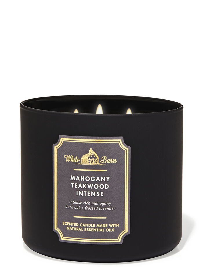 Mahogany Teakwood Intense Home Fragrance/Candles/3-wick candles Bath & Body Works