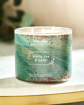 White Tea & Sage Home Fragrance/Candles/3-wick candles Bath & Body Works4