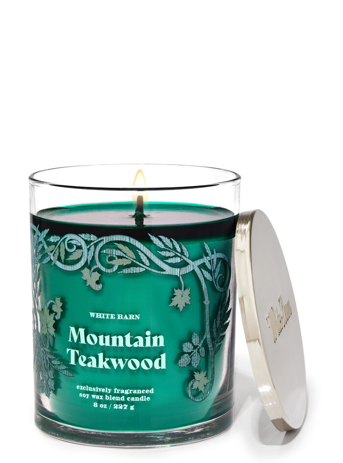 Mountain Teakwood CANDELE/Tutte le Candele/Candela a Uno Stoppino Bath & Body Works
