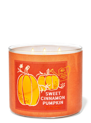 Sweet Cinnamon Pumpkin fragranza Candela a 3 stoppini