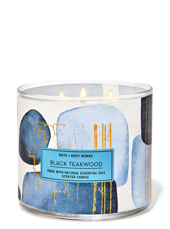 Black Teakwood fragrance 3-Wick Candle