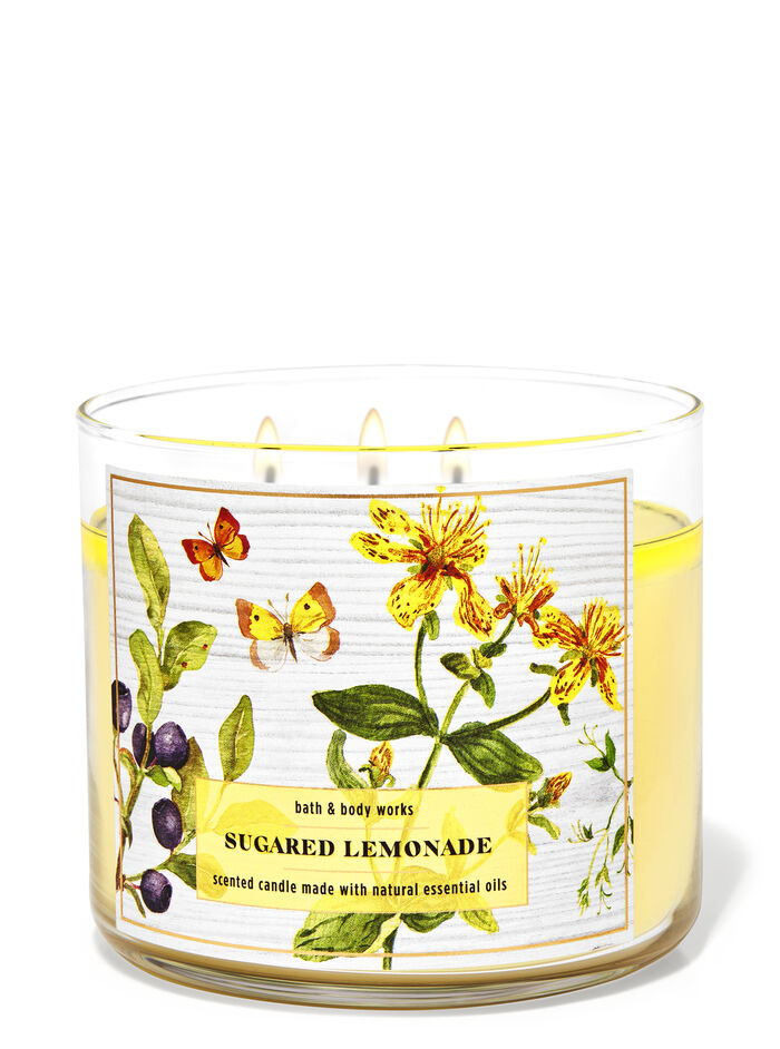 Sugared Lemonade profumazione ambiente candele candela a tre stoppini Bath & Body Works