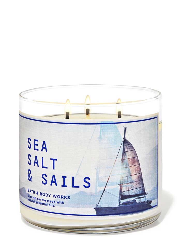 Sea Salt & Sails fragranza Candela a 3 stoppini