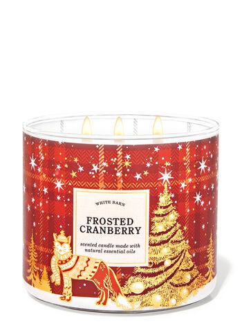 Frosted Cranberry fragranza Candela a 3 stoppini