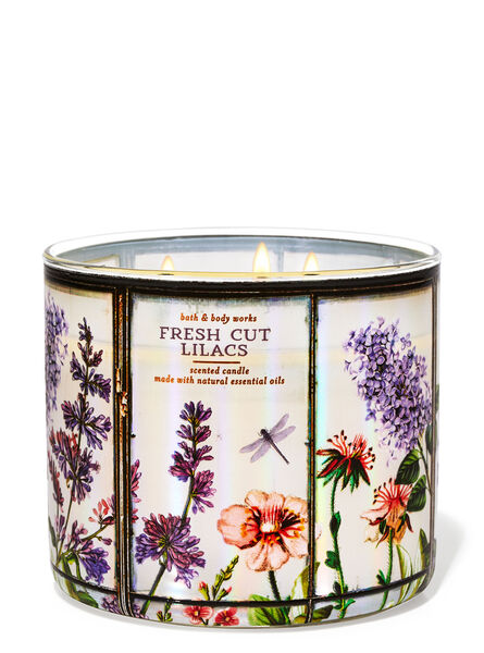 Fresh Cut Lilacs profumazione ambiente candele candela a tre stoppini Bath & Body Works