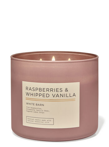 Raspberries &amp; Whipped Vanilla home fragrance featured white barn collection Bath & Body Works1