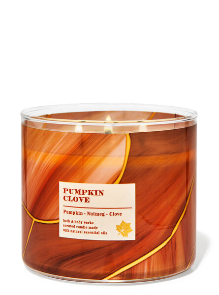 Pumpkin Clove profumazione ambiente candele candela a tre stoppini Bath & Body Works