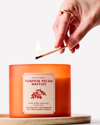 Pumpkin Pecan Waffles CANDELE/Tutte le Candele/Candela a Tre Stoppini Bath & Body Works4