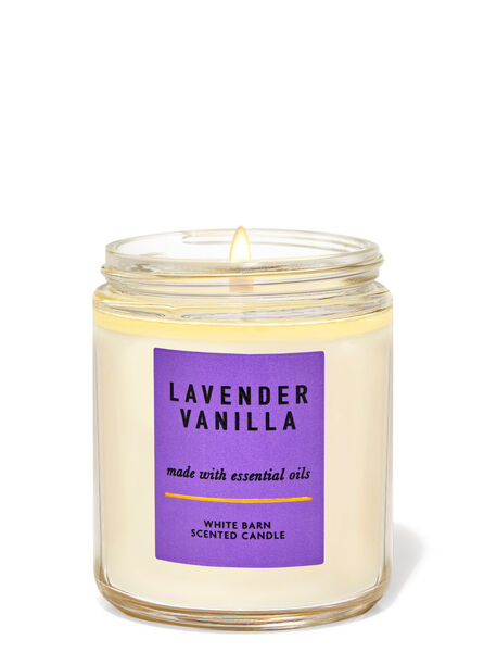 Lavender Vanilla fragranza Single Wick Candle