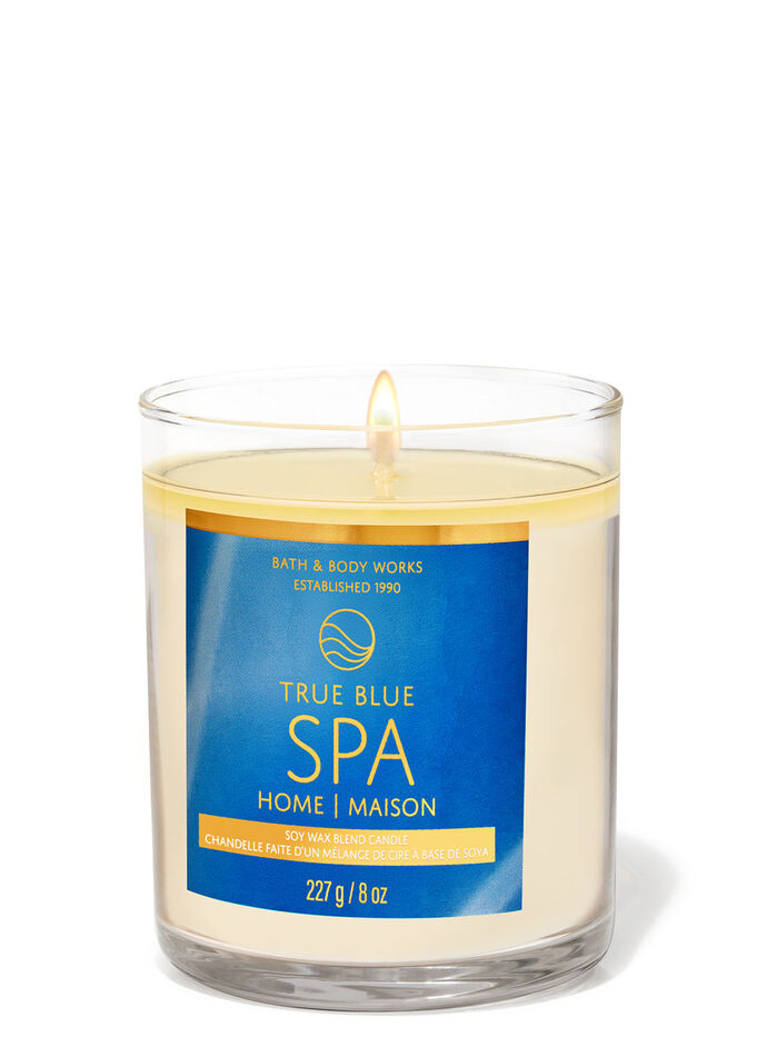 True Blue Spa Home Fragrance/Candles/1-wick candles Bath & Body Works