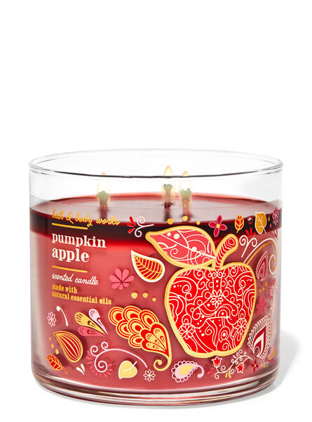 Pumpkin Apple profumazione ambiente candele candela a tre stoppini Bath & Body Works