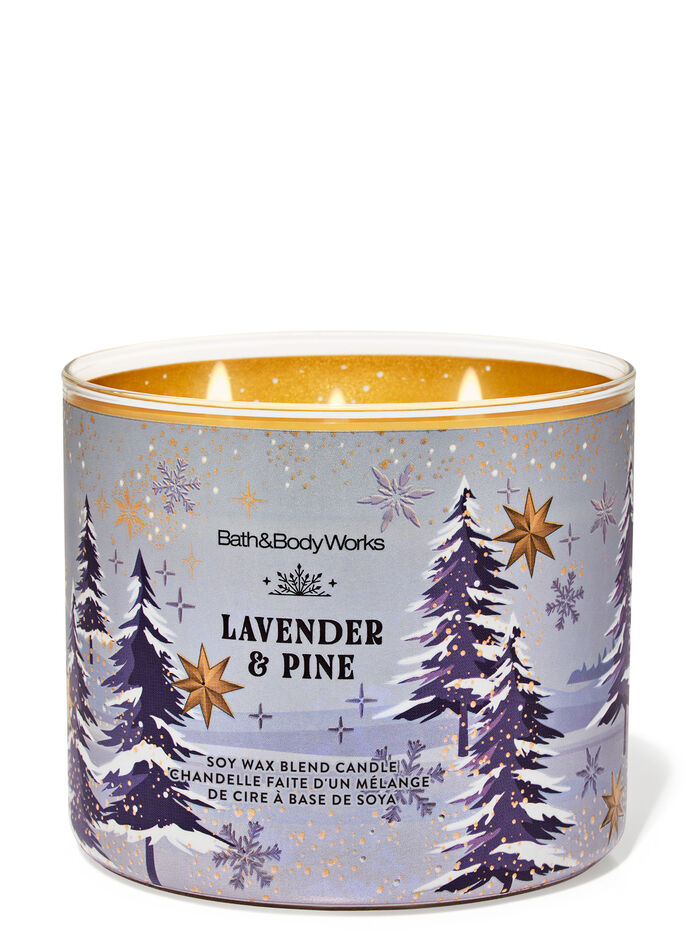 Lavender & Pine Candele/Tutte le Candele/Candela a Tre Stoppini Bath & Body Works