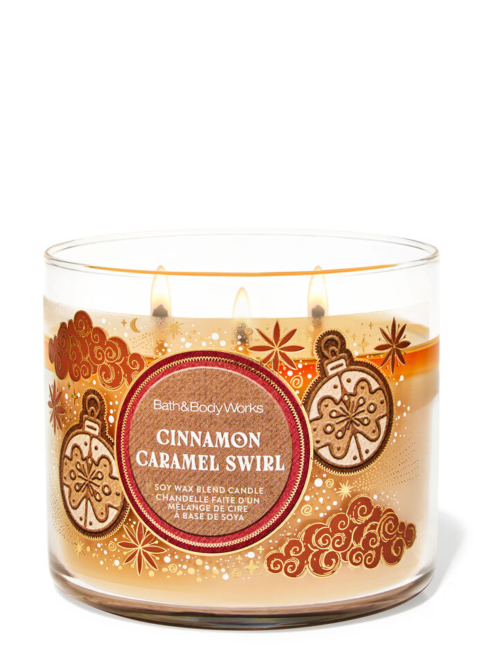 Cinnamon Caramel Swirl Candele/Tutte le Candele/Candela a Tre Stoppini Bath & Body Works