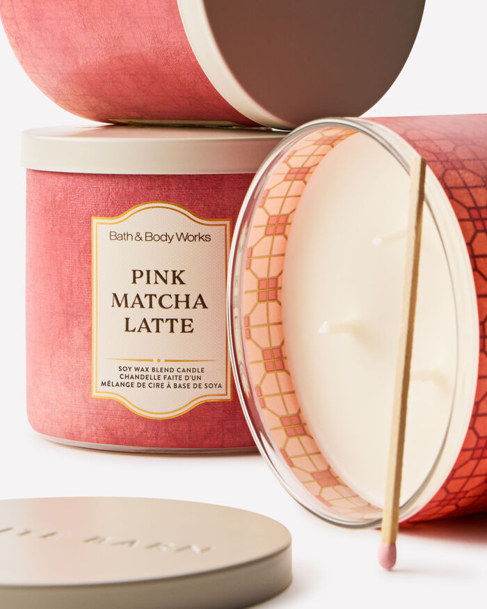 Pink Matcha Latte CANDELE/Tutte le Candele/Candela a Tre Stoppini Bath & Body Works