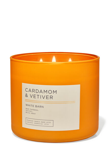 Cardamom &amp; Vetiver home fragrance featured white barn collection Bath & Body Works