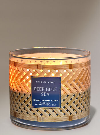 Deep Blue Sea profumazione ambiente candele candela a tre stoppini Bath & Body Works1