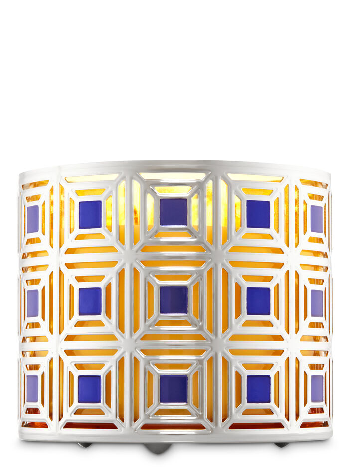 Blue Squares fragranza 3-Wick Candle Holder