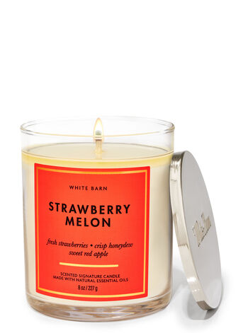 Strawberry Melon home fragrance featured white barn collection Bath & Body Works1