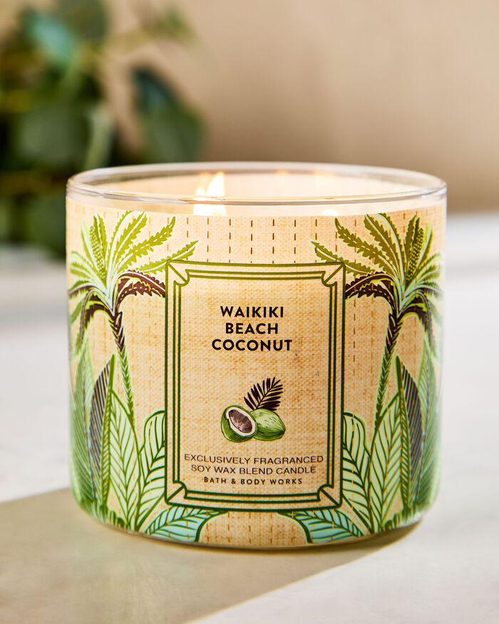 Waikiki Beach Coconut CANDELE/Tutte le Candele/Candela a Tre Stoppini Bath & Body Works