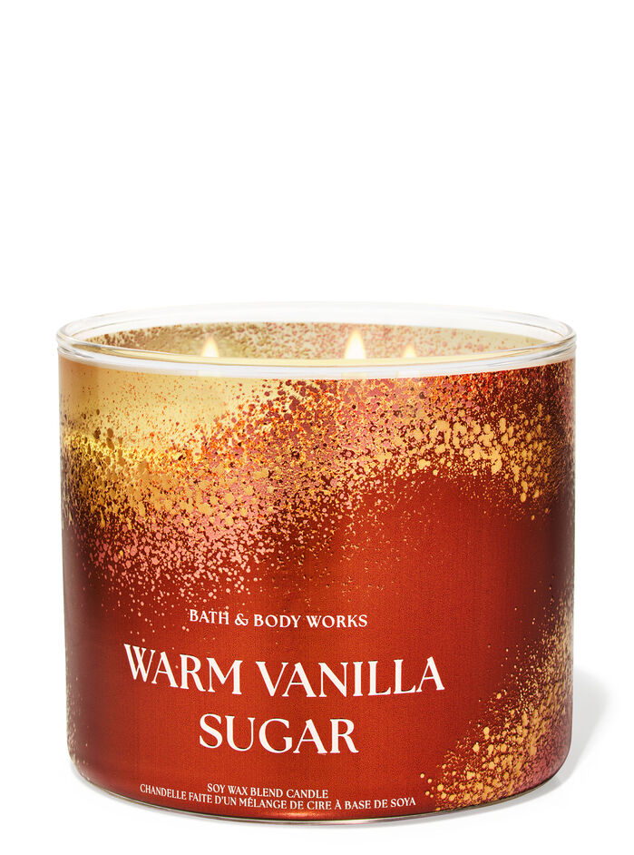 Warm Vanilla Sugar Home Fragrance/Candles/3-wick candles Bath & Body Works