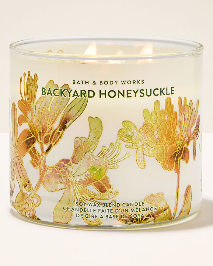 Backyard Honeysuckle Home Fragrance/Candles/3-wick candles Bath & Body Works