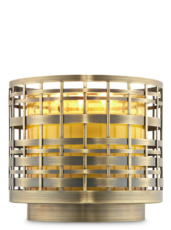 Large Basketweave fragranza 3-Wick Candle Holder