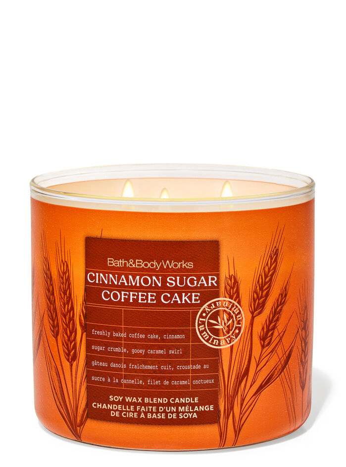 Cinnamon Sugar Coffee Cake CANDELE/Tutte le Candele/Candela a Tre Stoppini Bath & Body Works