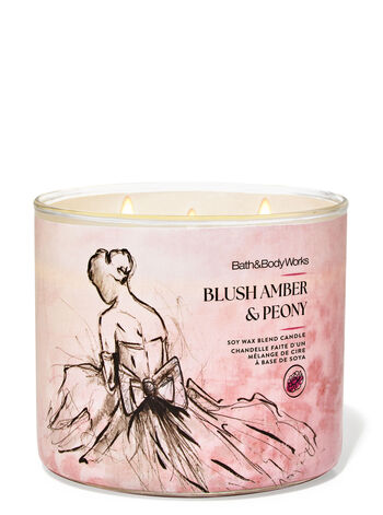 Blush Amber & Peony Home Fragrance/Candles/3-wick candles Bath & Body Works1