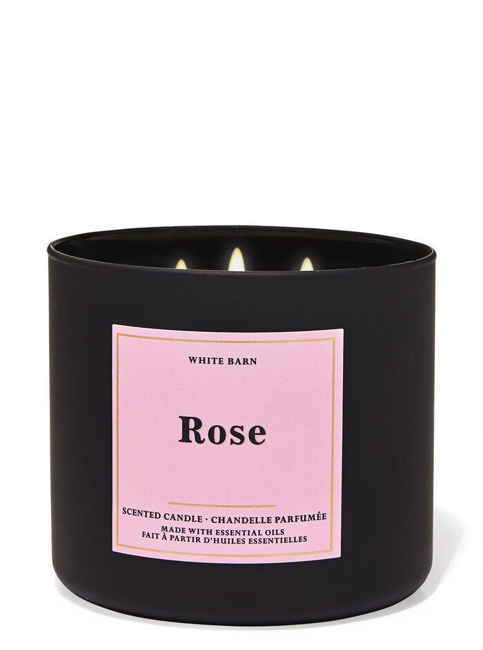 Rose fragranza Candela a 3 stoppini