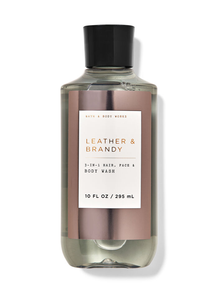 Leather & Brandy fragrance 3-in-1 Hair, Face &amp; Body Wash