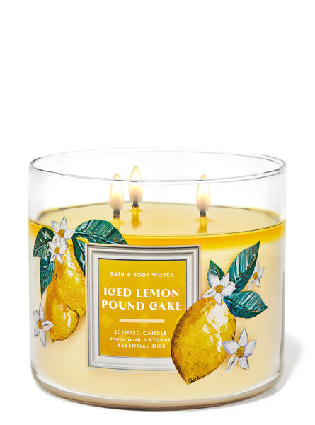 Iced Lemon Pound Cake home fragrance candles 3-wick candles Bath & Body Works