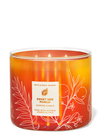 Sweet Red Mango home fragrance candles 3-wick candles Bath & Body Works1