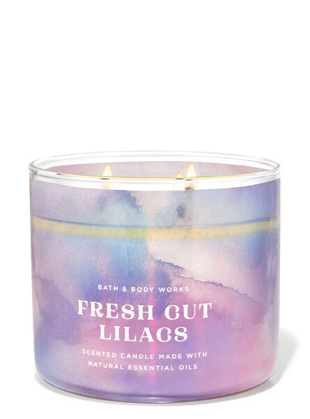Fresh Cut Lilacs profumazione ambiente candele candela a tre stoppini Bath & Body Works