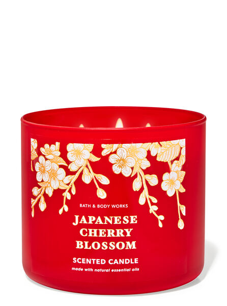 Japanese Cherry Blossom profumazione ambiente candele candela a tre stoppini Bath & Body Works