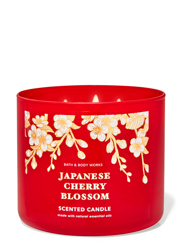 Japanese Cherry Blossom home fragrance candles 3-wick candles Bath & Body Works