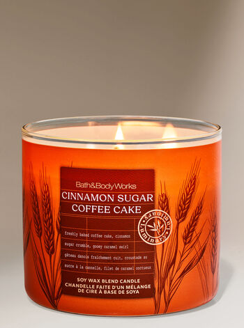 Cinnamon Sugar Coffee Cake CANDELE/Tutte le Candele/Candela a Tre Stoppini Bath & Body Works1