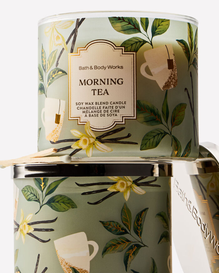 Morning Tea Candele/Tutte le Candele/Candela a Tre Stoppini Bath & Body Works