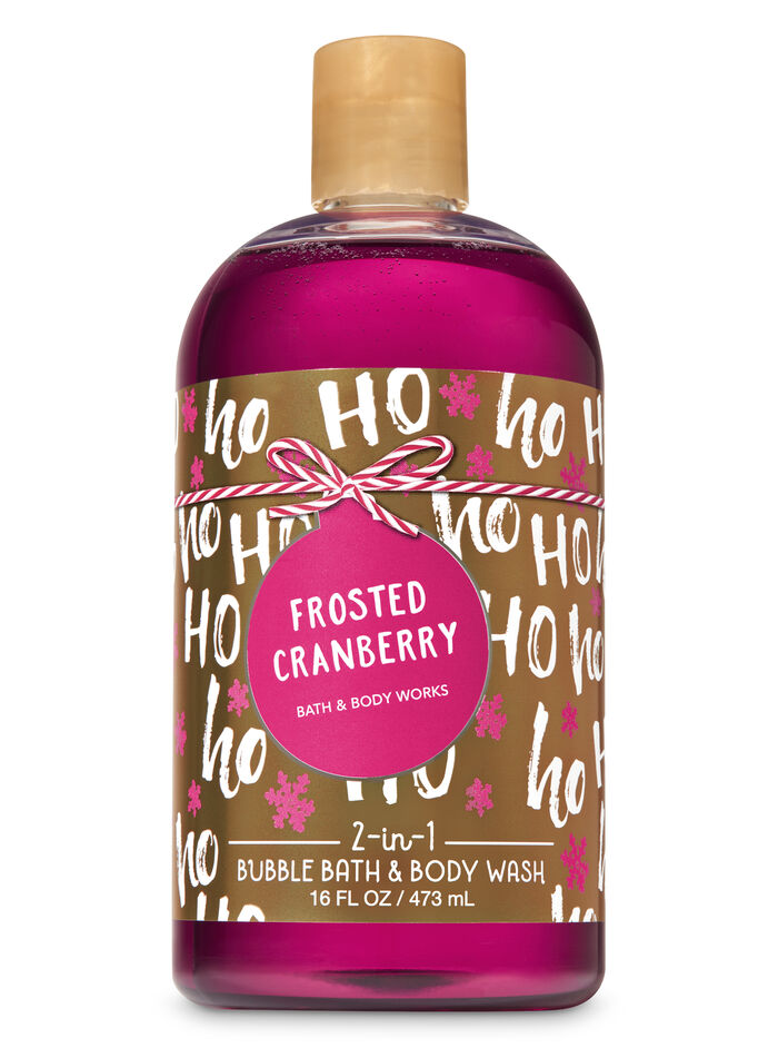 2-in-1 Bubble Bath Body Wash Frosted Cranberry Bath Body