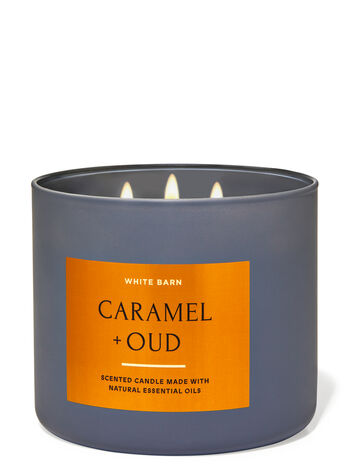 Caramel & Oud fragrance 3-Wick Candle