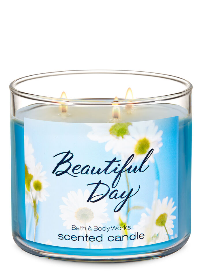 Beautiful Day profumazione ambiente candele candela a tre stoppini Bath & Body Works