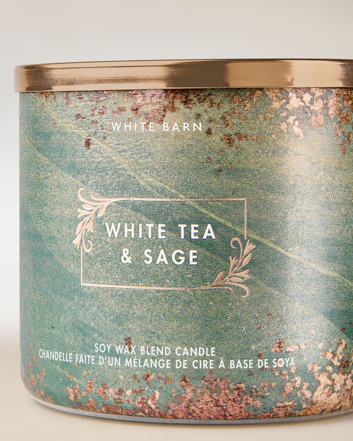White Tea & Sage Home Fragrance/Candles/3-wick candles Bath & Body Works