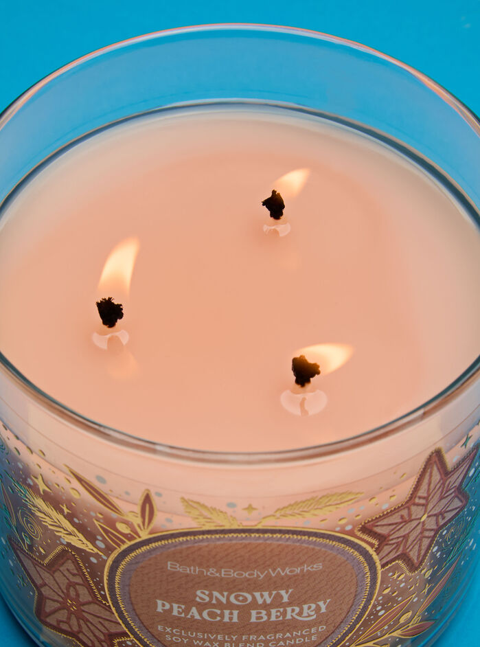 Snowy Peach Berry Candele/Tutte le Candele/Candela a Tre Stoppini Bath & Body Works