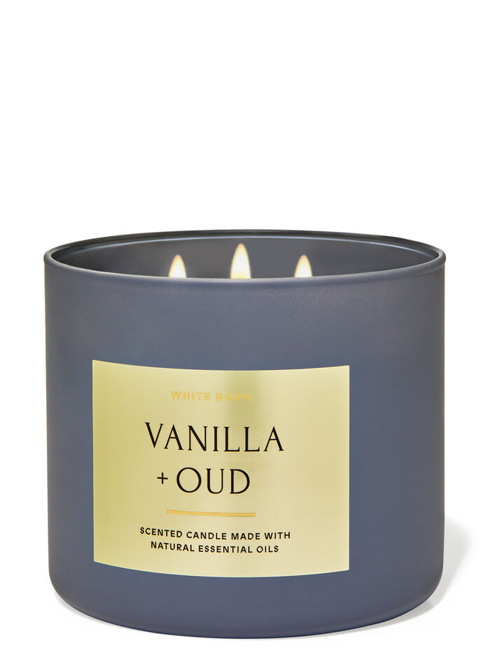 Candela a 3 stoppini Vanilla & Oud